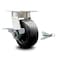 Service Caster 5 Inch Kingpinless Polyolefin Wheel Swivel Caster with Brake and Swivel Lock SCC SCC-KP30S520-POR-SLB-BSL - alternate 1